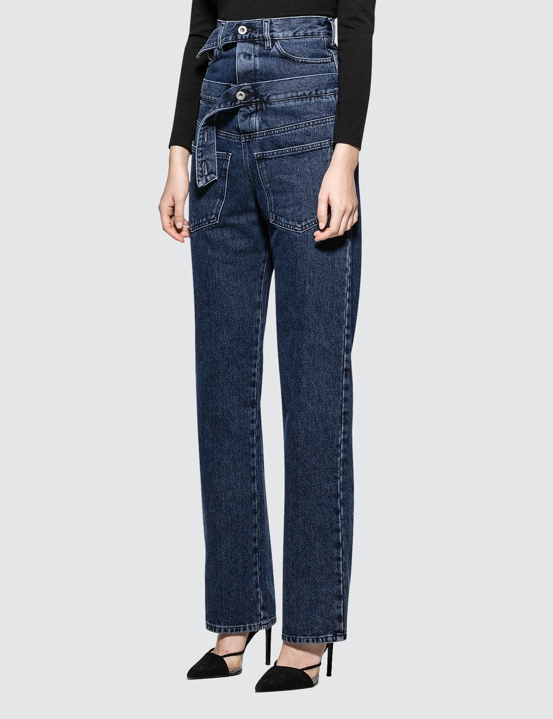 EMBEDDED BELT JEANS - 2