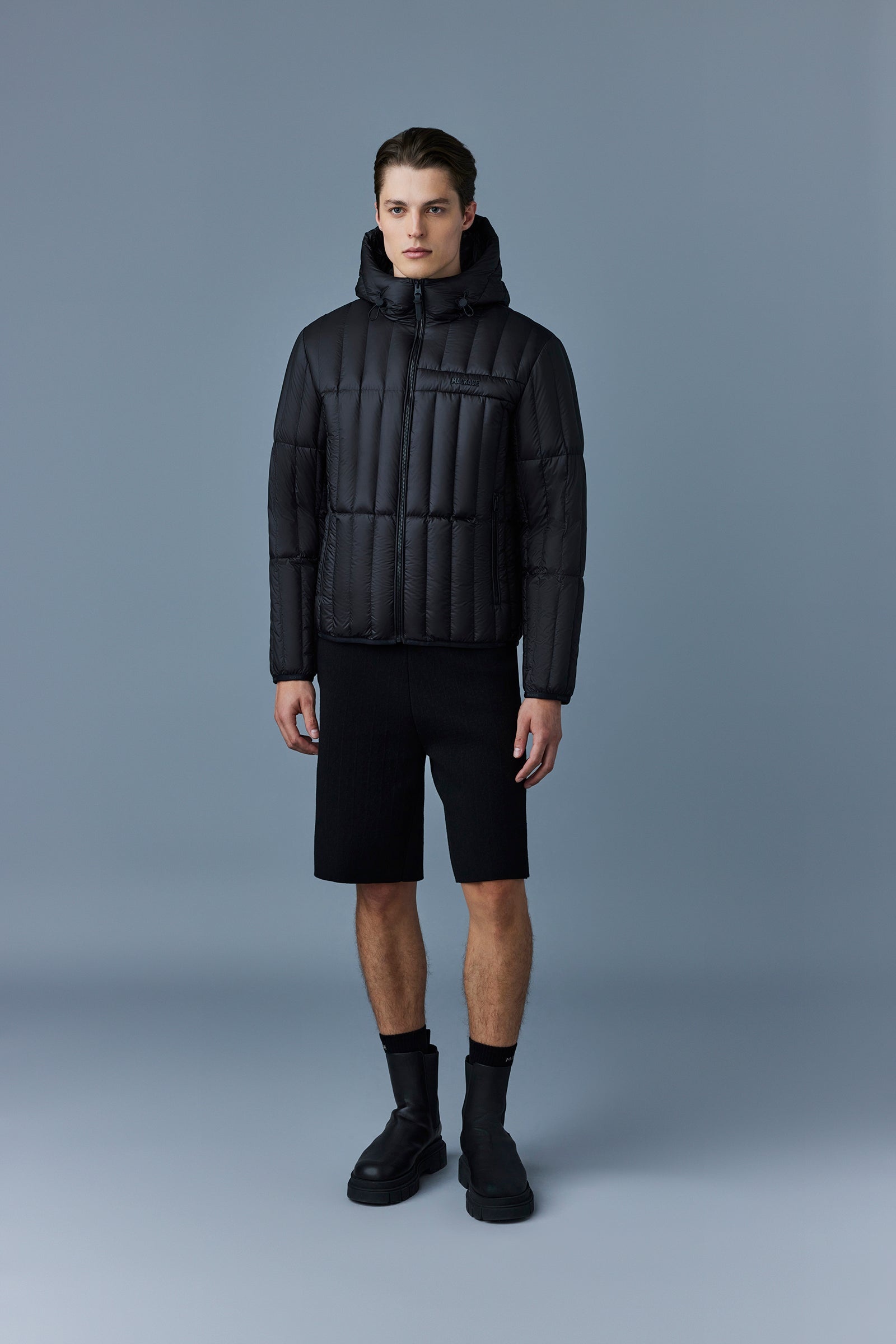 PETER Translucent ripstop light down jacket with hood - 3