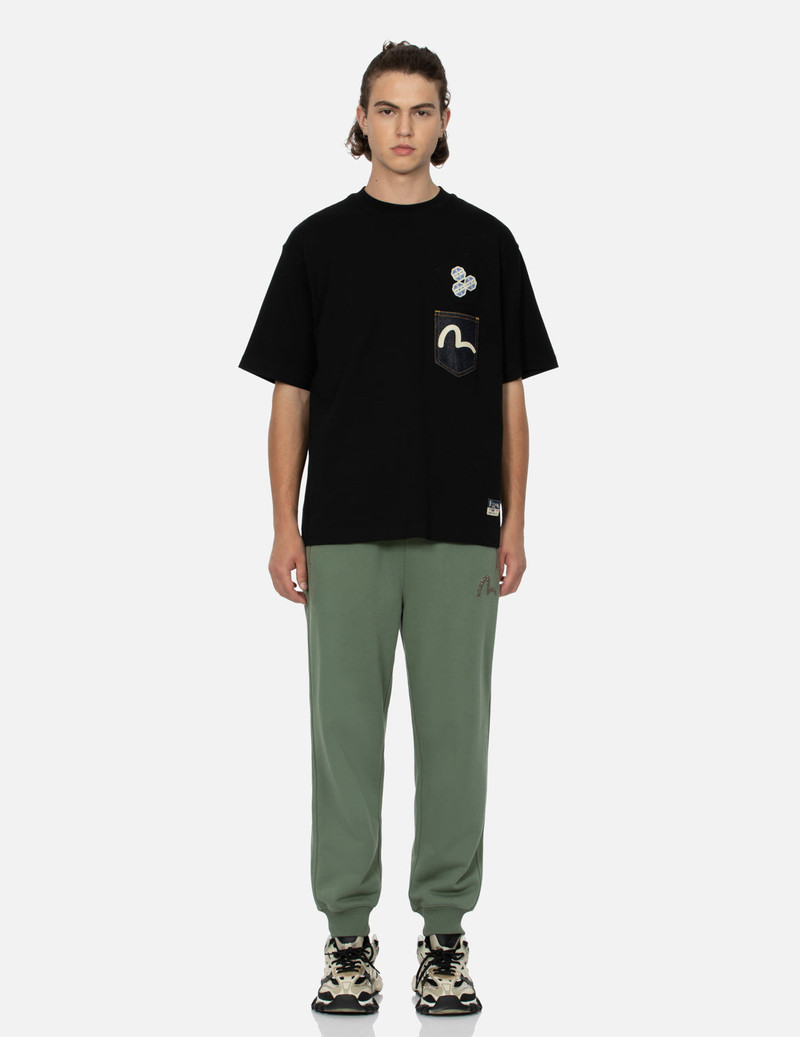 SEAGULL-PRINT DENIM POCKET RELAX FIT T-SHIRT 5