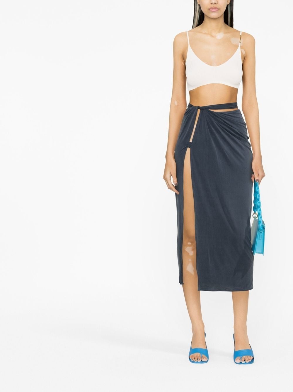 La jupe Espelho cut-out draped skirt - 2