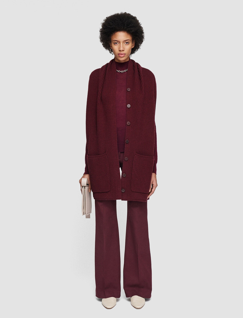 JOSEPH Light Cardigan Stitch Button Scarf outlook