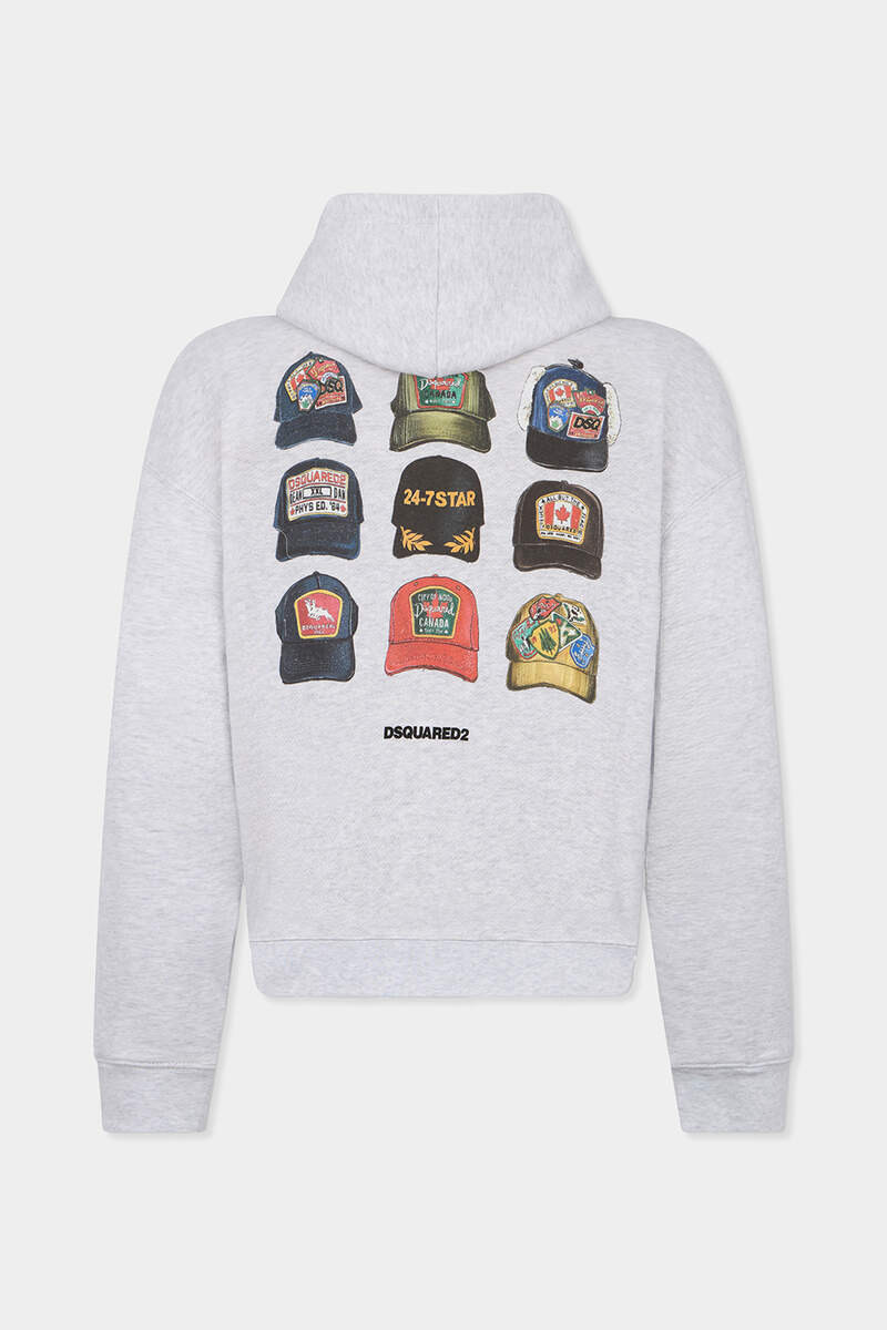 DSQUARED2 ICONIQUE BOYFRIEND FIT ZIPPED HOODIE outlook