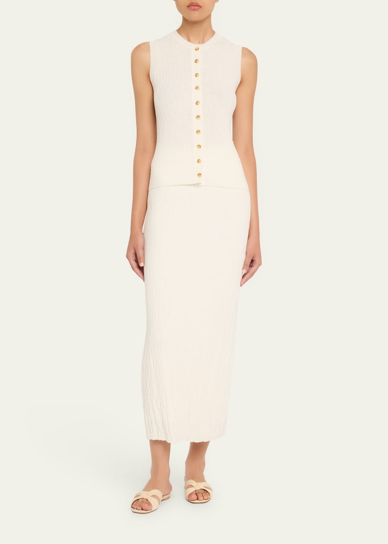 ANNA QUAN Josephine Textured Pull-On Skirt outlook