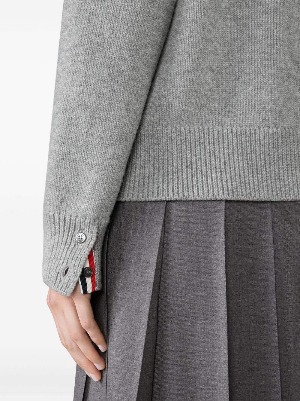 four-bar stripe high-neck sweater - 5