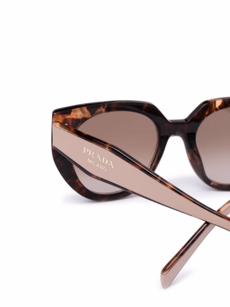 tortoiseshell logo-lettering sunglasses - 4