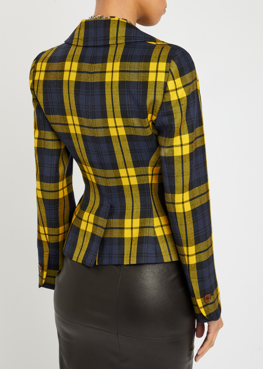 Vivienne Westwood Drunken Plaid Wool Jacket - 3
