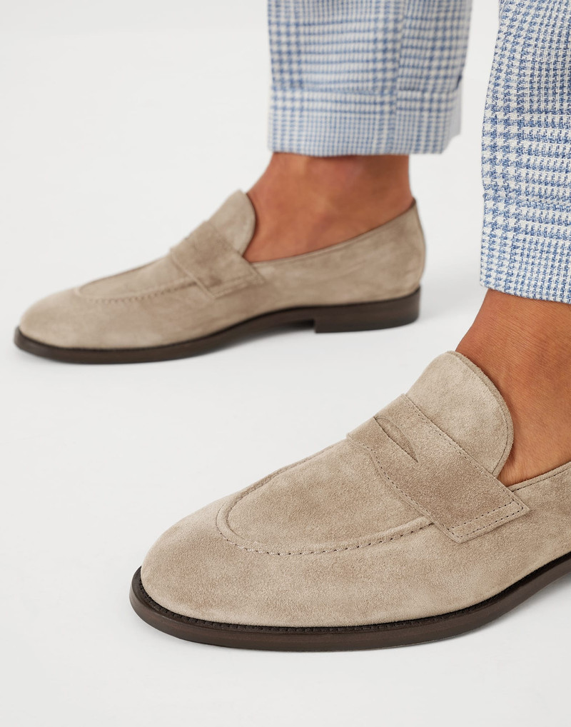 Suede penny loafers 4