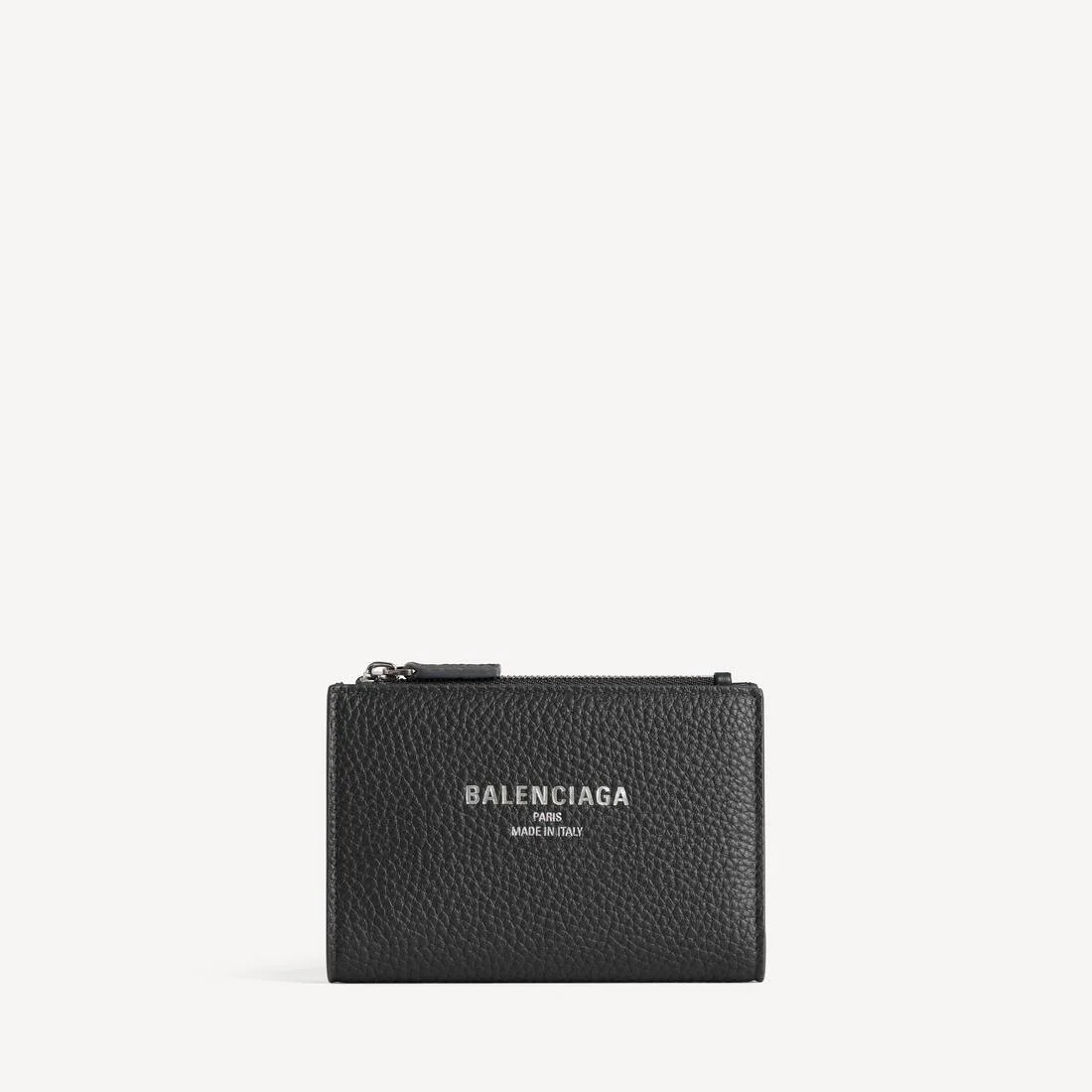 Men's Credit Vertical Folded Card Holder in Black - 1