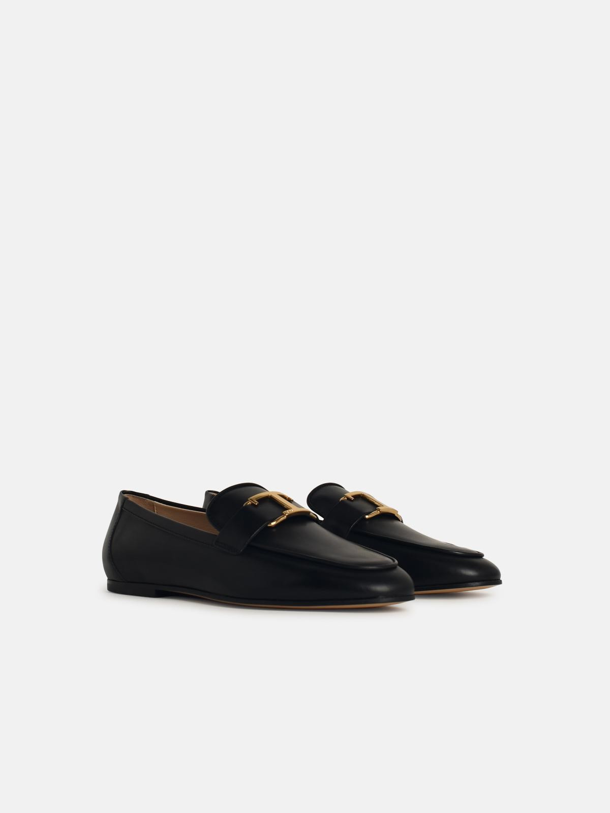 BLACK LEATHER LOAFERS - 2