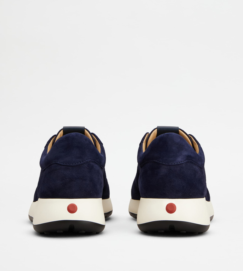 Tod's RED DOT SNEAKERS IN PASHMY SUEDE - BLUE outlook