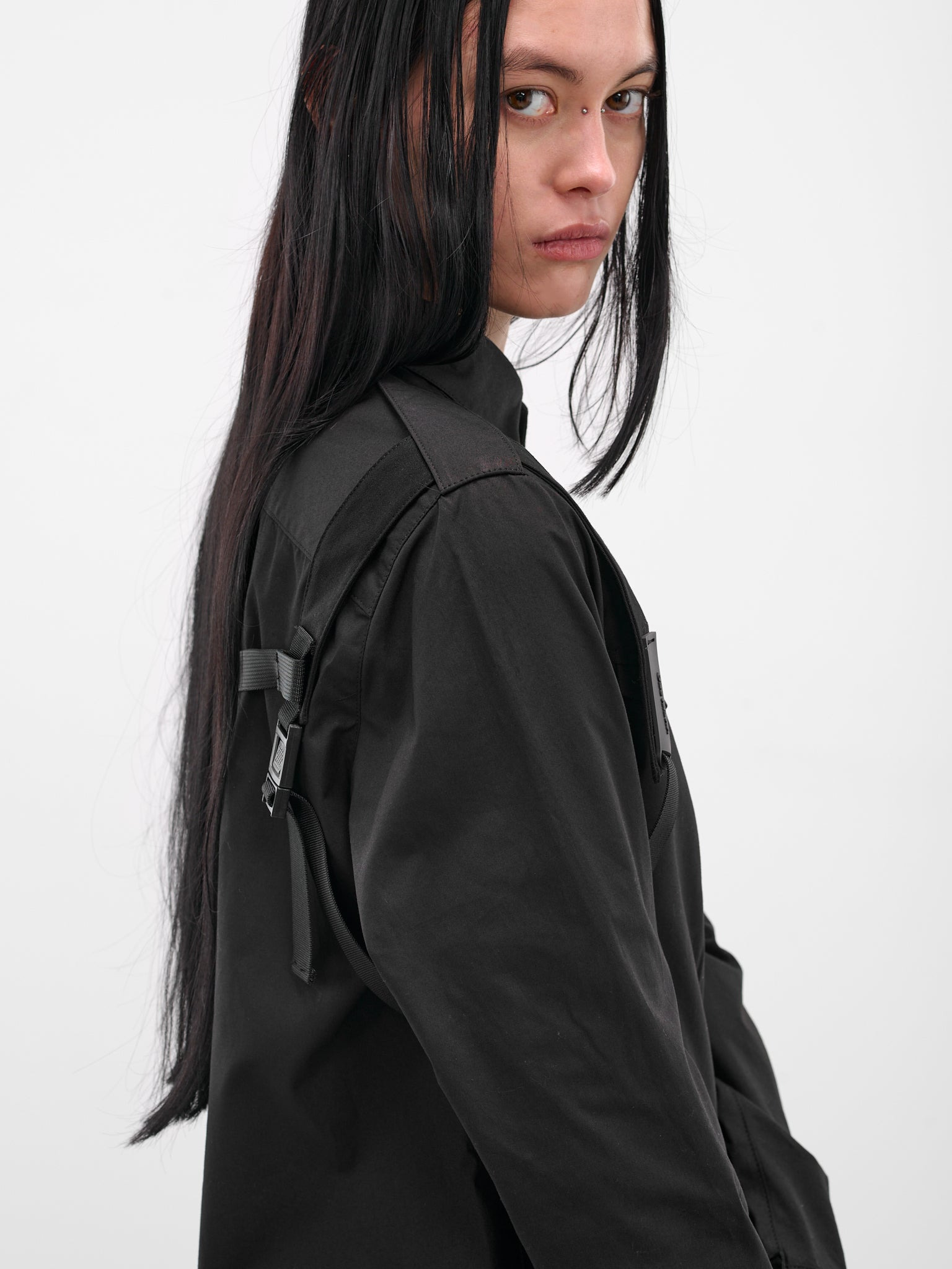 Black Biker Shirt & Shoulder Strap - 4
