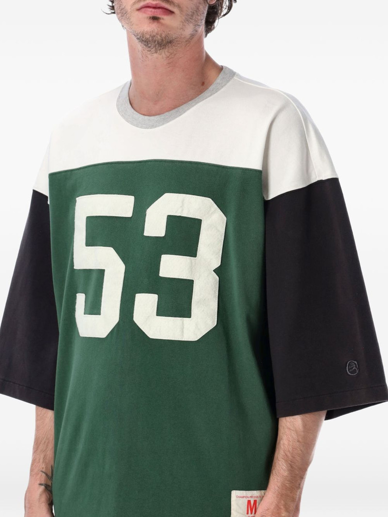colorblock number-patch T-shirt 3