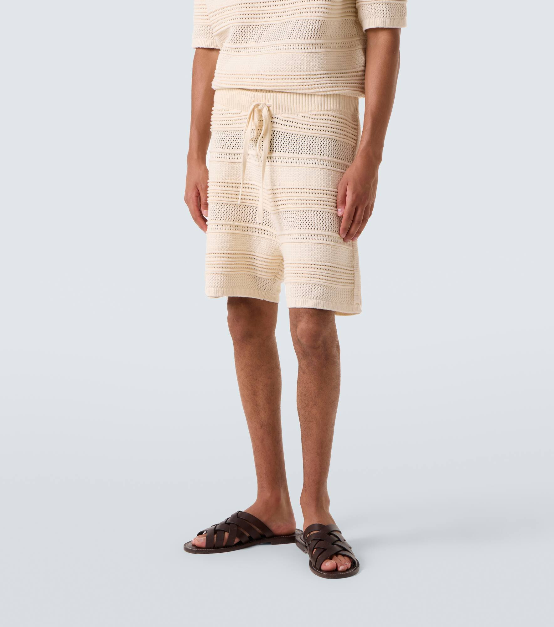 Crochet cotton-blend shorts - 3