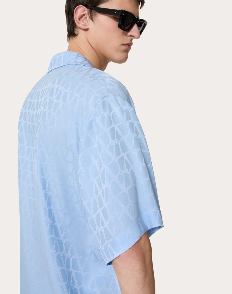 SILK BOWLING SHIRT WITH TOILE ICONOGRAPHE PATTERN 5