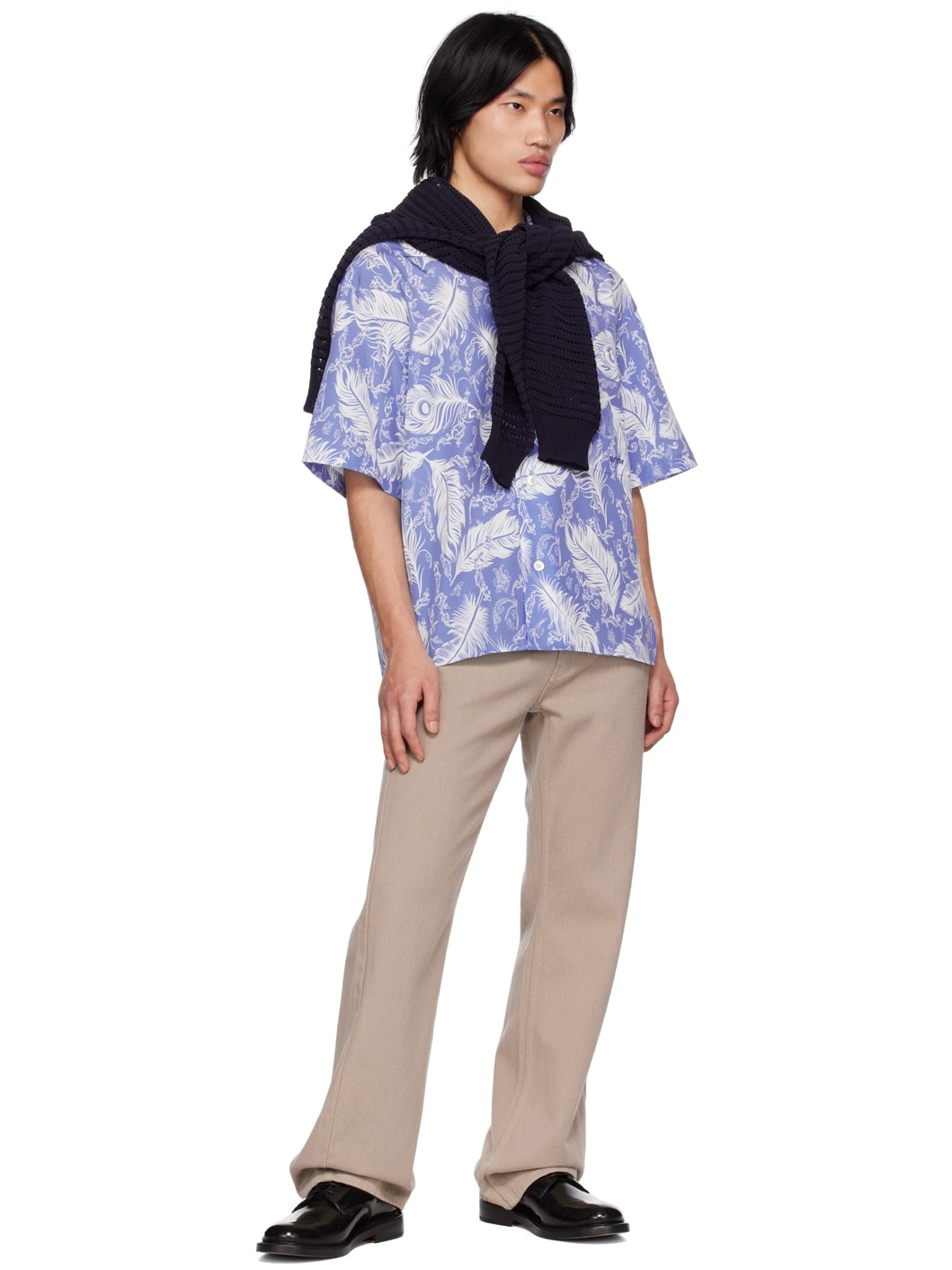 Blue Printed Shirt - 4
