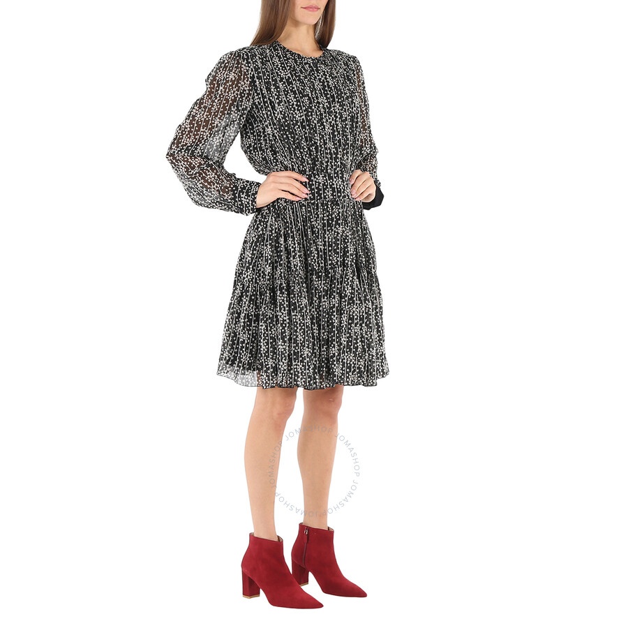 Chloe Ladies Black Tiered Dress With Print - 4