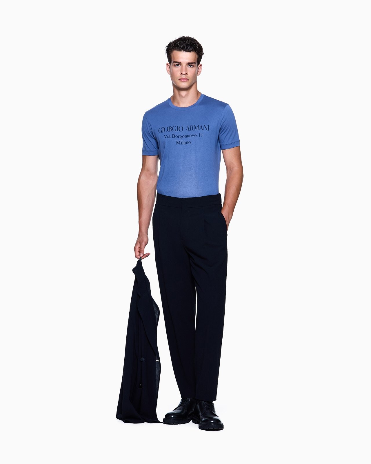 BORGONUOVO 11 CREW-NECK T-SHIRT IN PIMA COTTON JERSEY - 2