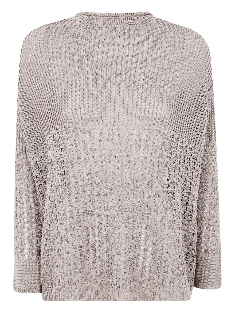 knitted open-back sweater - 2