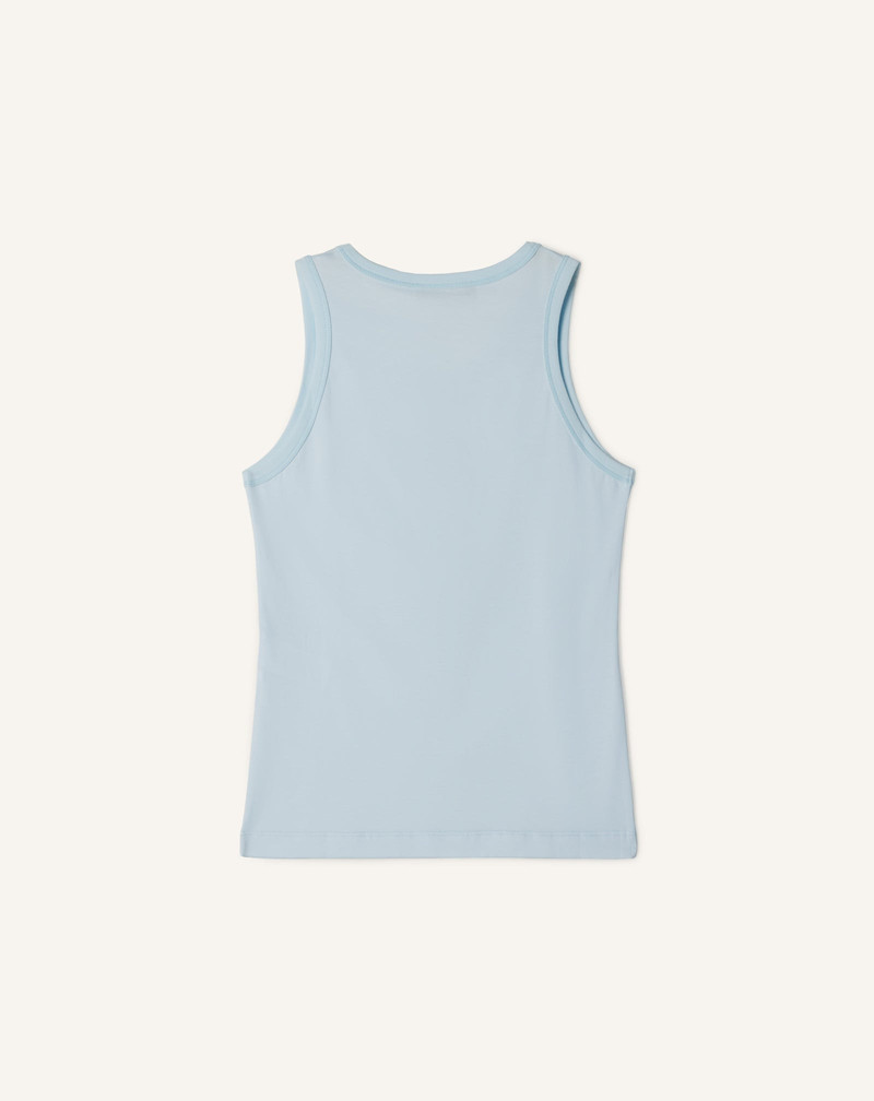 Lanvin MOTHER AND DAUGHTER EMBROIDERED COTTON JERSEY TANK TOP outlook