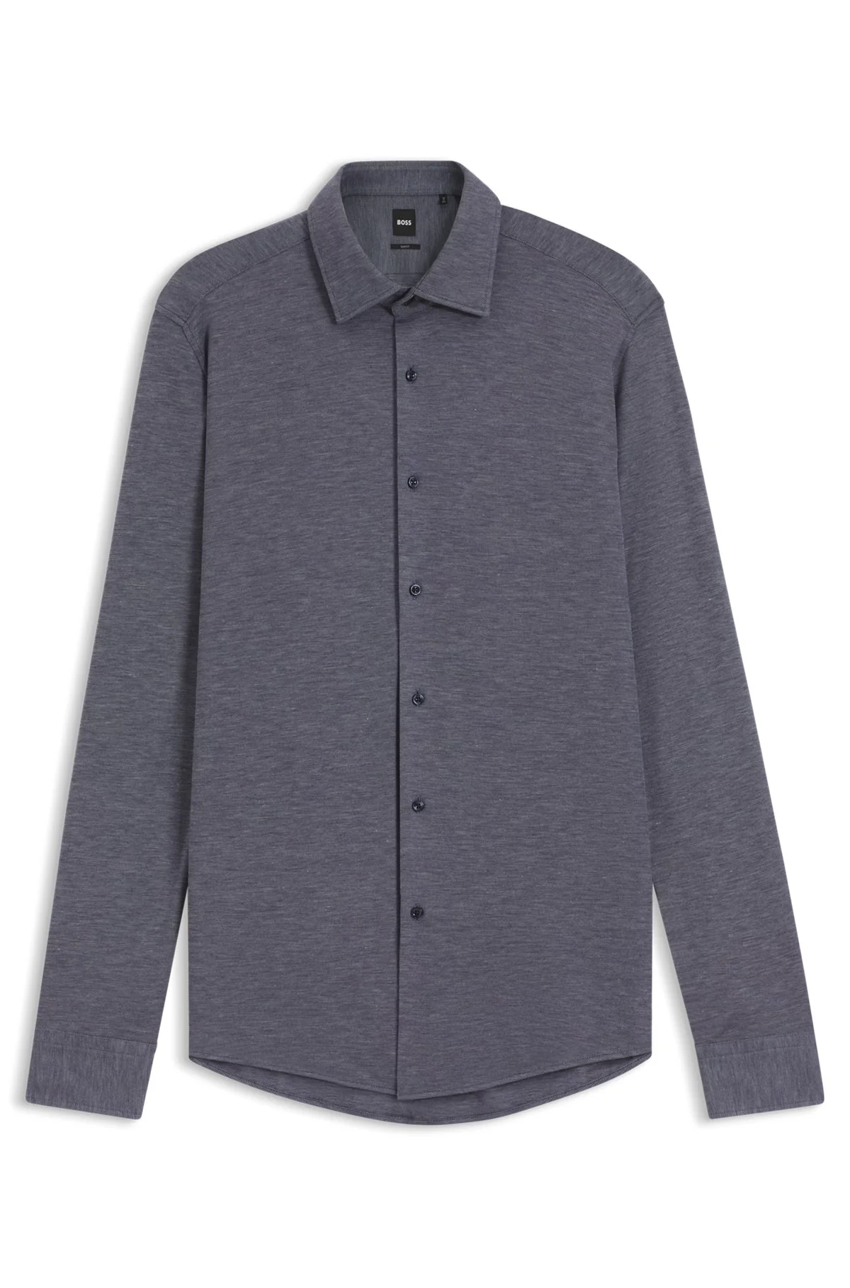 SLIM-FIT SHIRT IN PIQUÉ JERSEY - 1