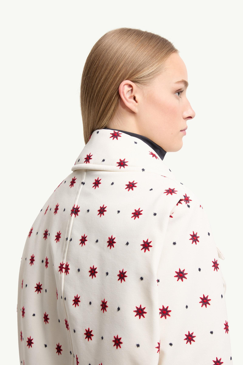 Larient Geometric Pattern Down Shirt Jacket 6