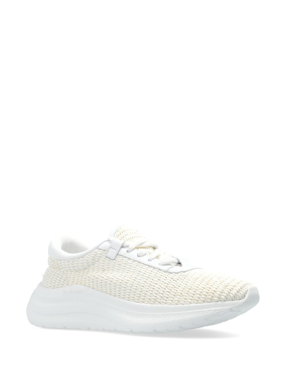 Mia woven-design leather sneakers - 2