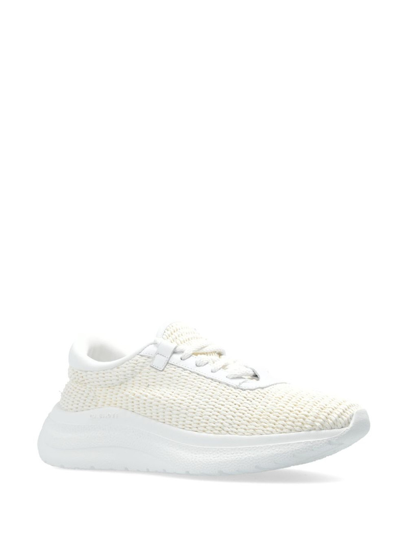 CASADEI Mia woven-design leather sneakers outlook