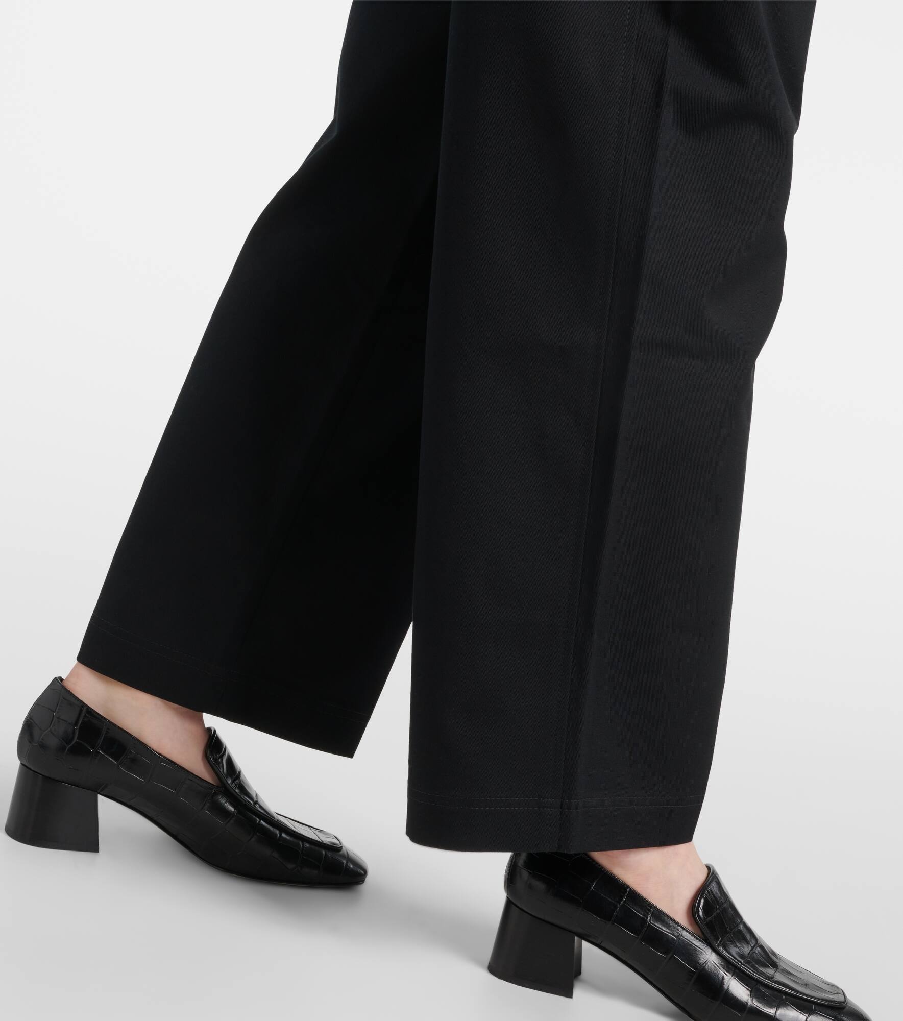 Cotton twill wide-leg pants - 5