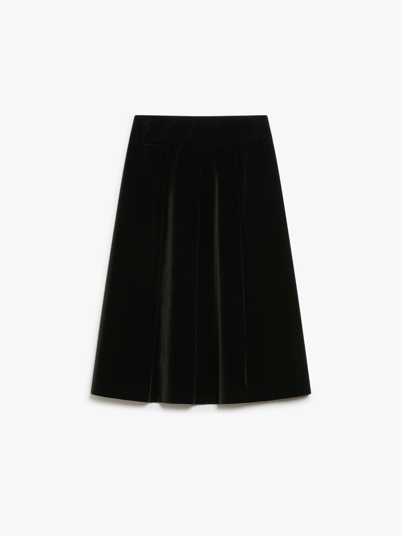 PARAGGI Velvet flared skirt 1