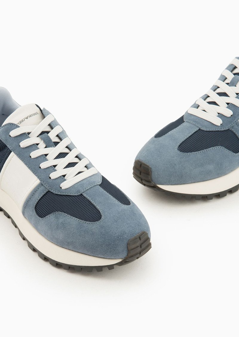 Mesh sneakers with suede details 5