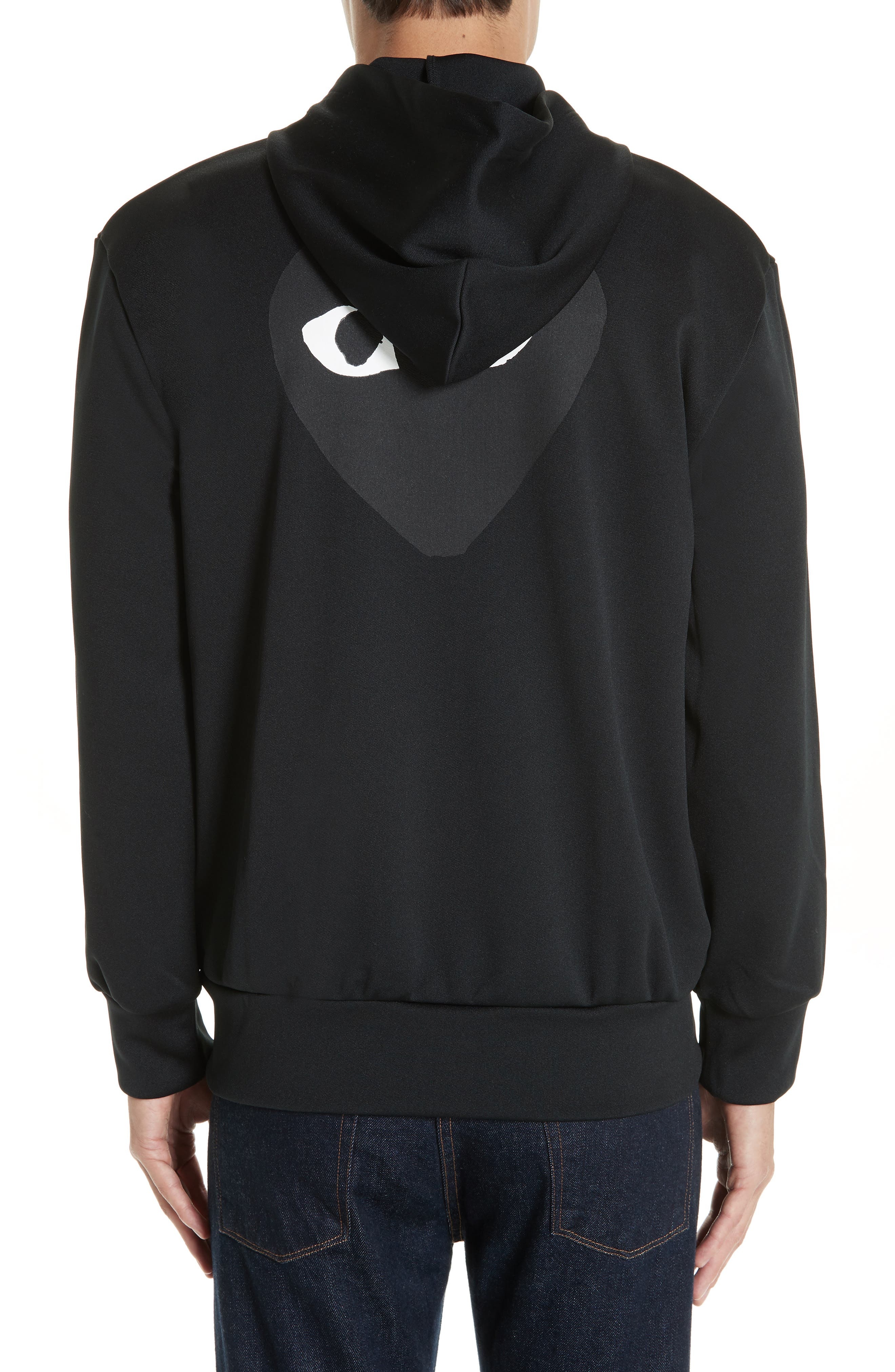 Big Black Heart Zip Hoodie - 2