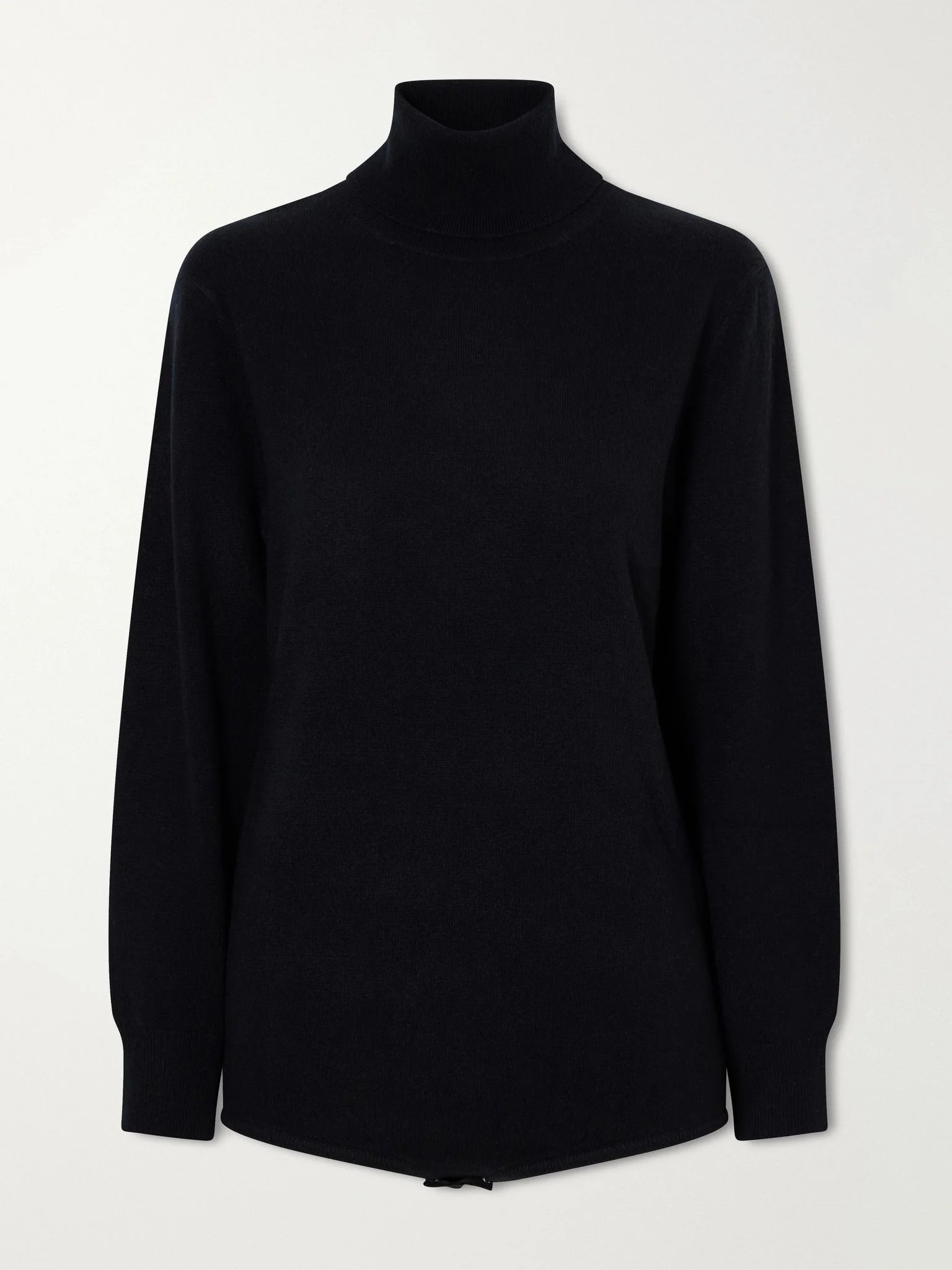 Wool and cashmere-blend turtleneck bodysuit Black - 1