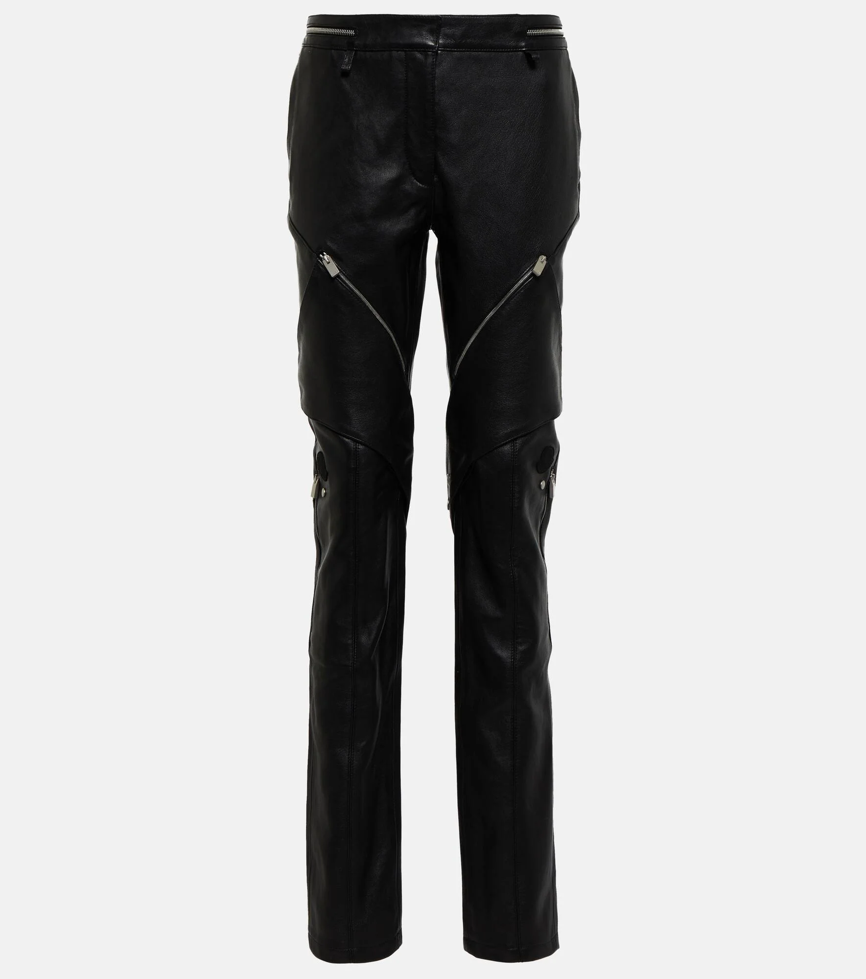 6 Moncler 1017 Alyx 9sm mid-rise straight leather pants - 1