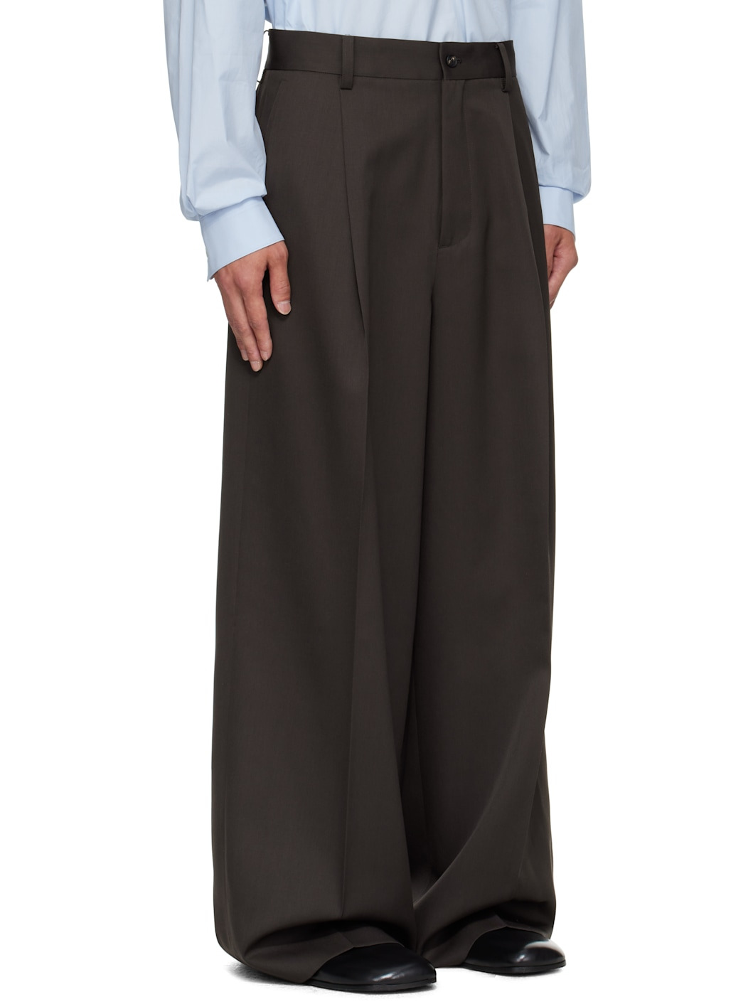 Brown Extra Wide Trousers - 2