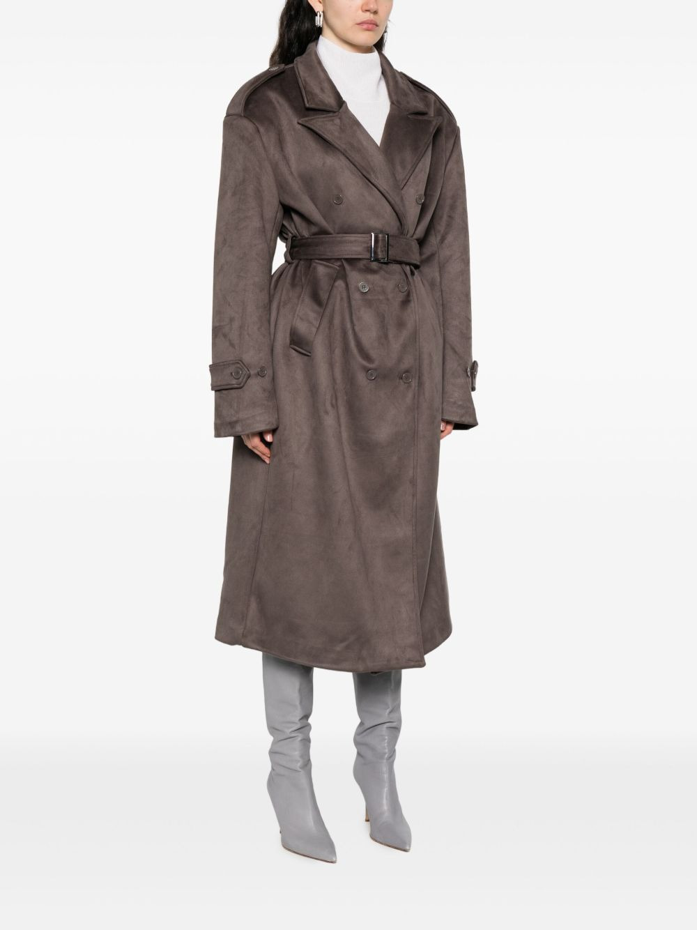 Pembroke belted double-breasted trench coat - 3