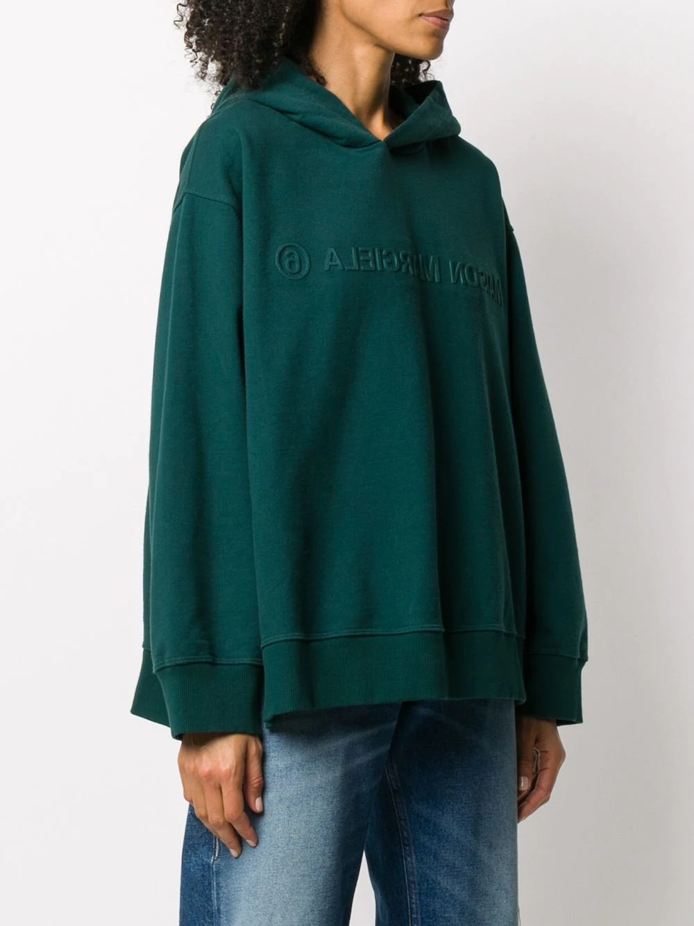 embossed logo hoodie - 3