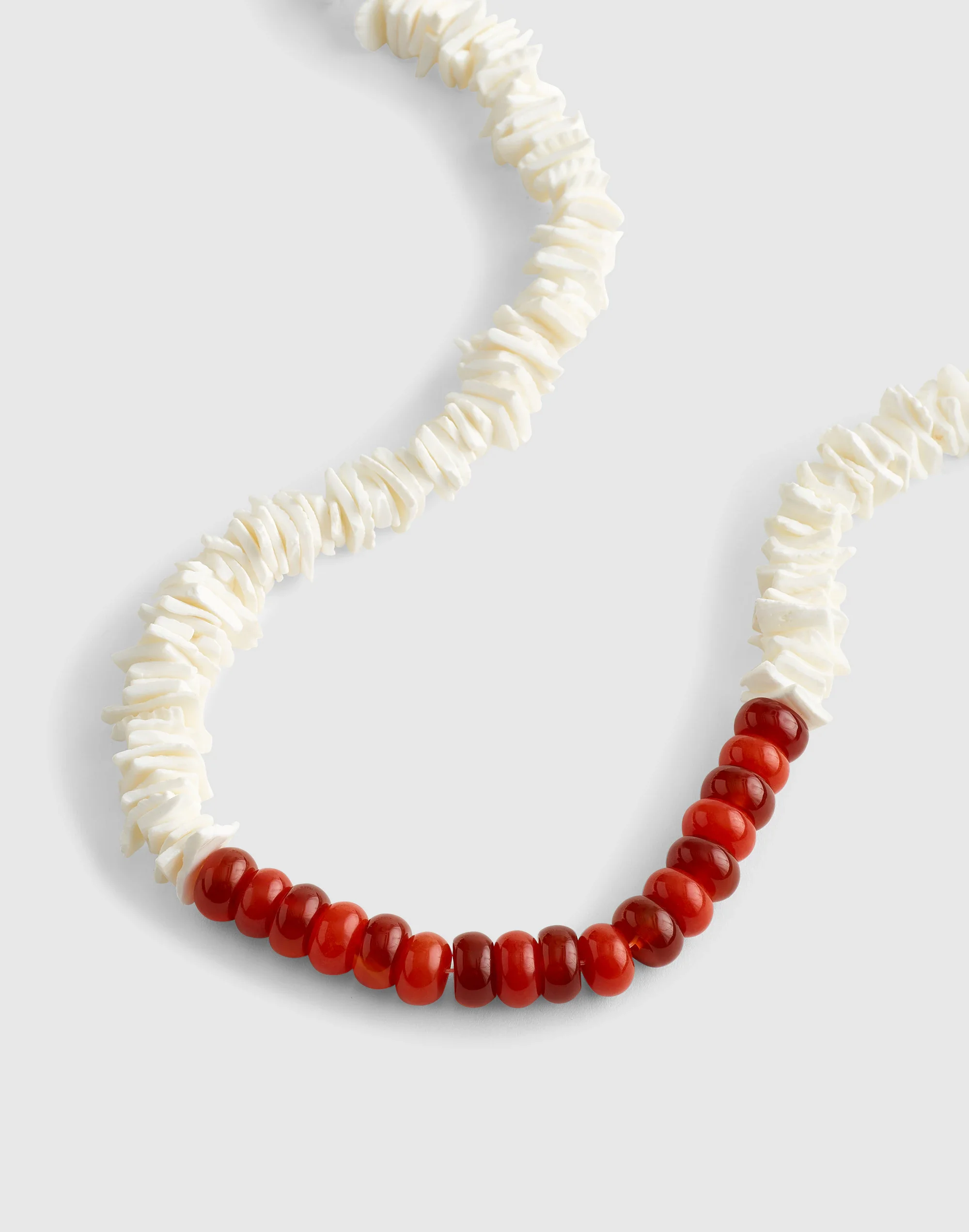 Semiprecious Puka Shell Beaded Choker Necklace - 1