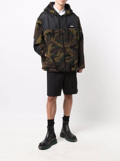 VERSACE camouflage fleece hooded jacket outlook