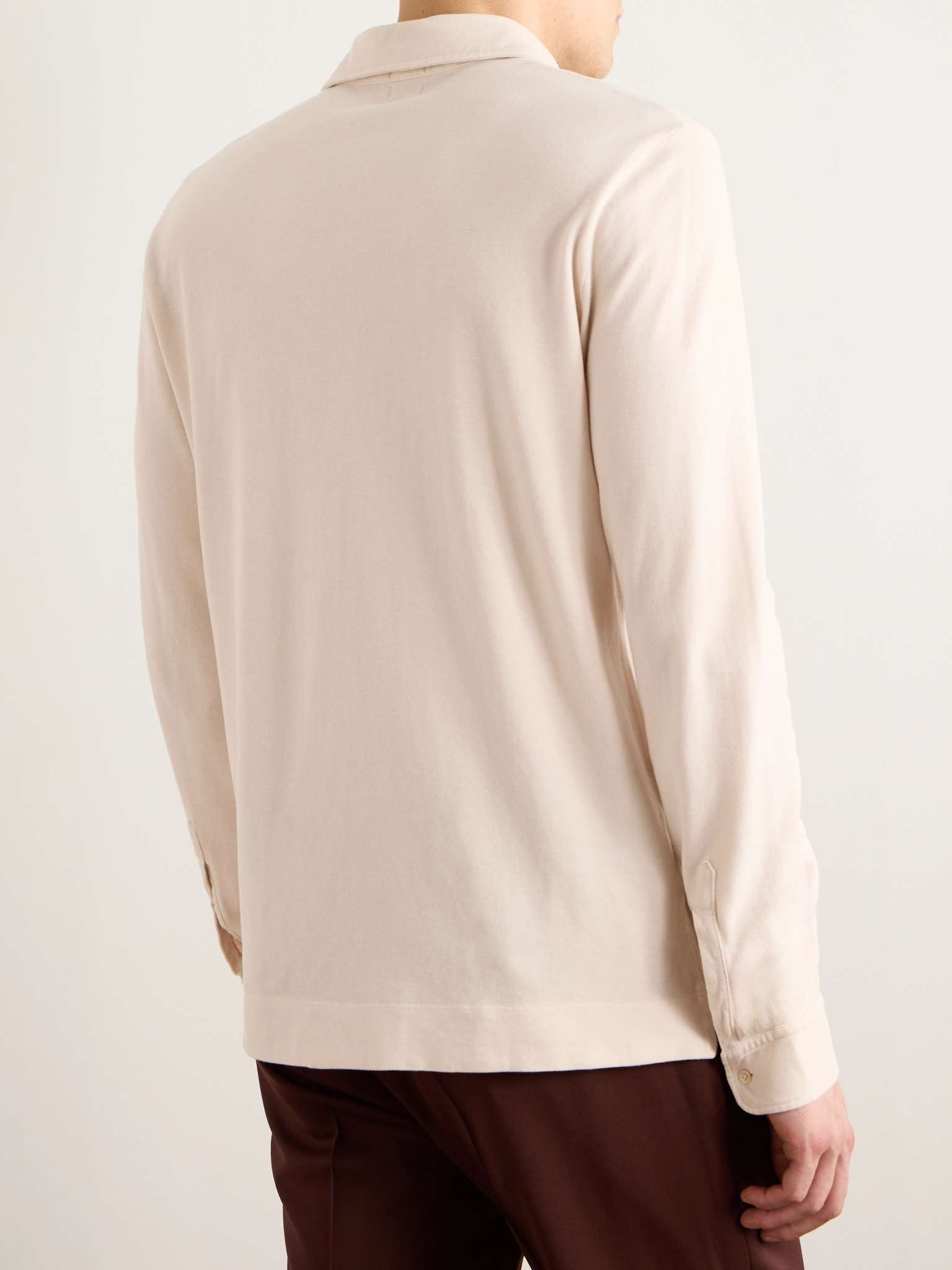 Ischia Cotton and Cashmere-Blend Jersey Polo Shirt - 3