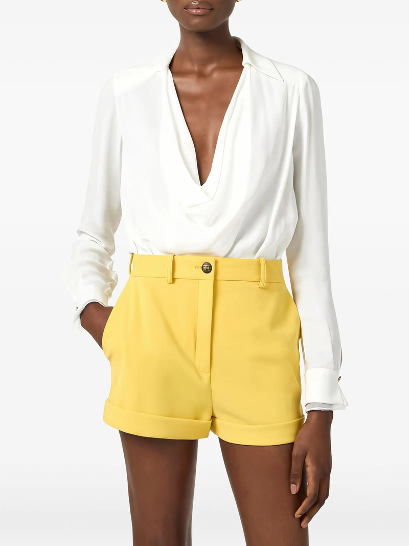 Elisabetta Franchi Draped-collar Long-sleeves Bodysuit 5