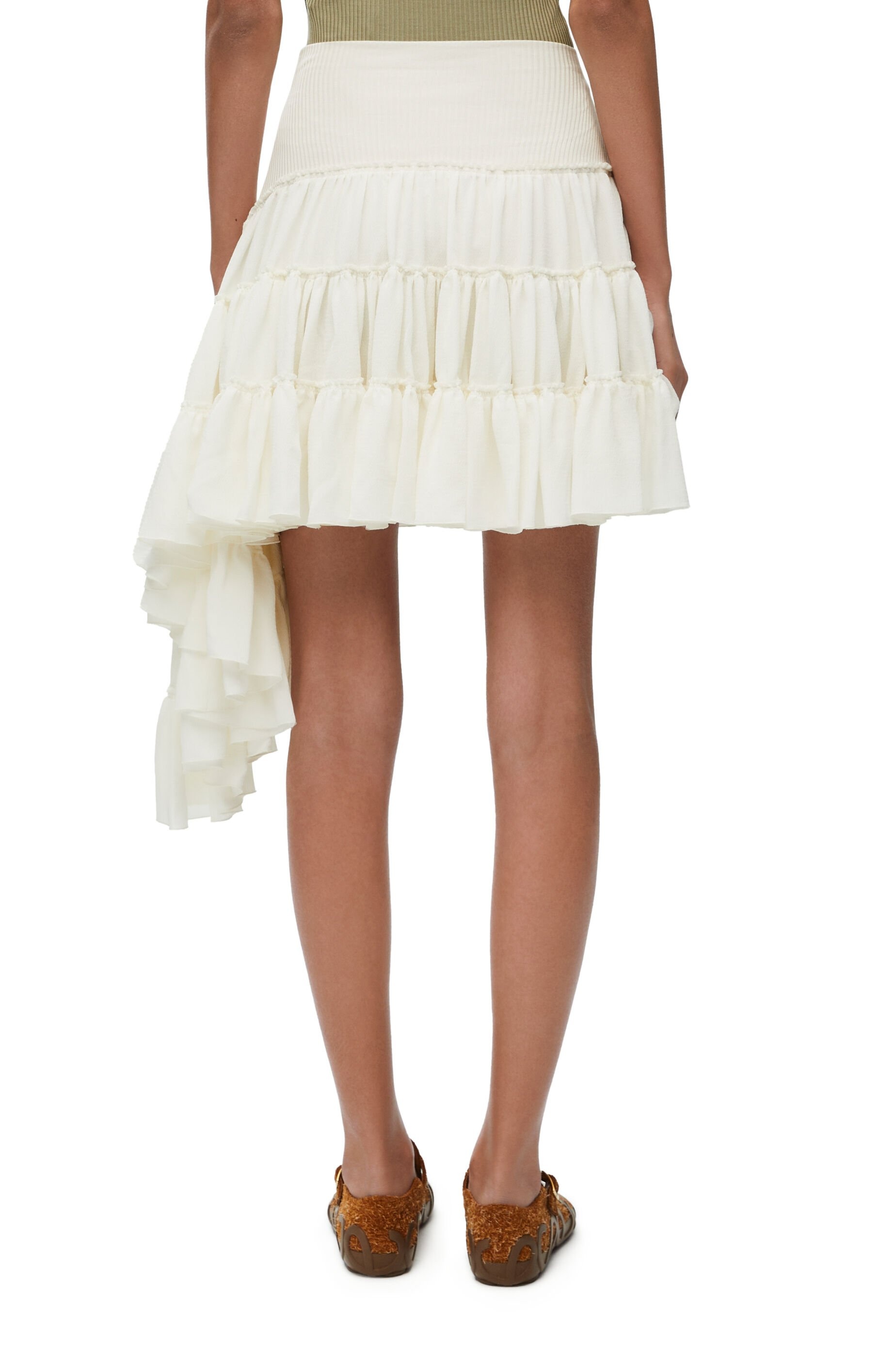 Ruffled skirt in silk - 4