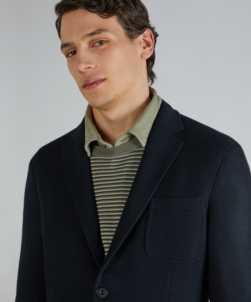 Jersey hopsack slim fit jacket 4