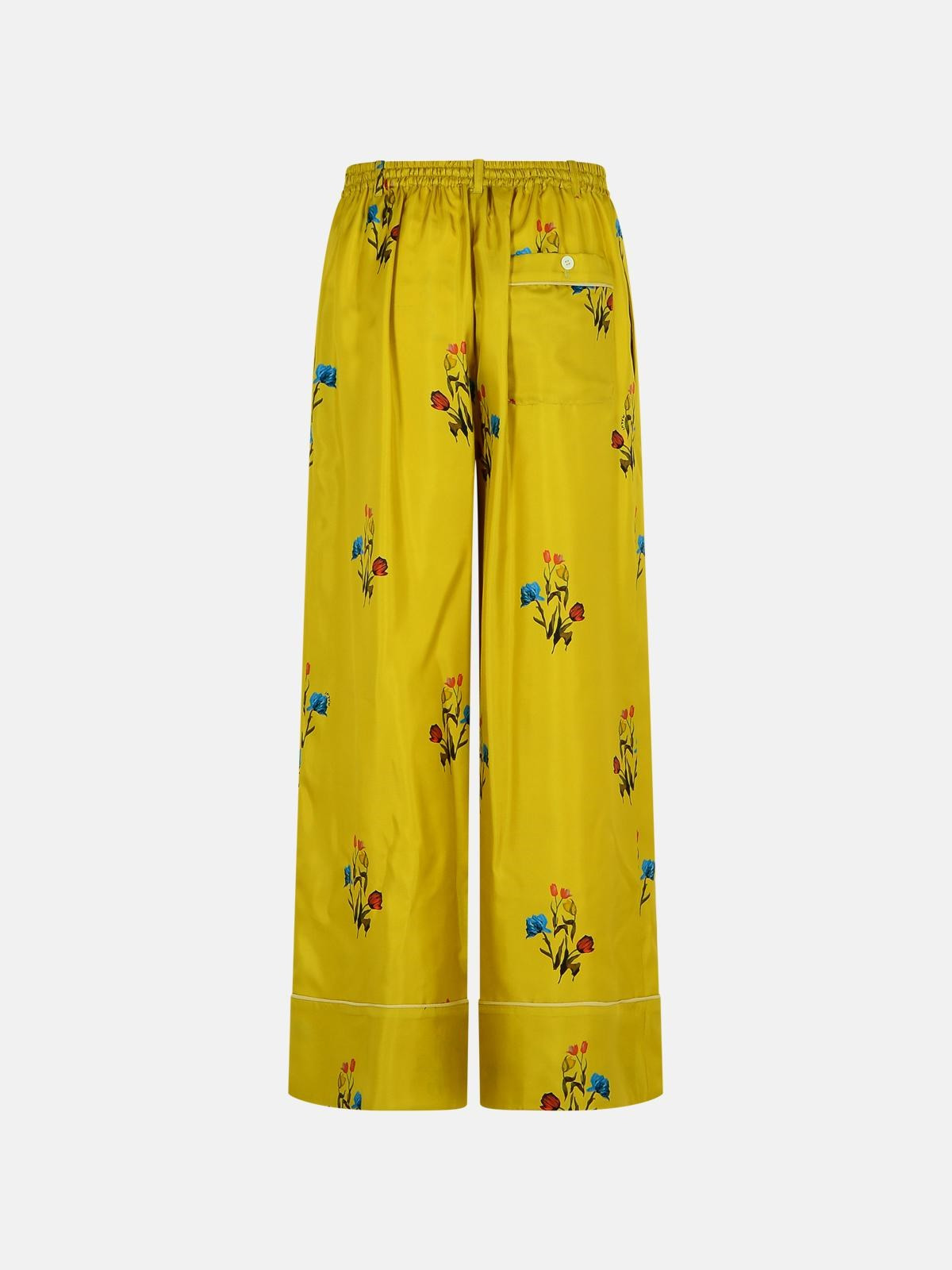 MUSTARD SILK PANTS - 3