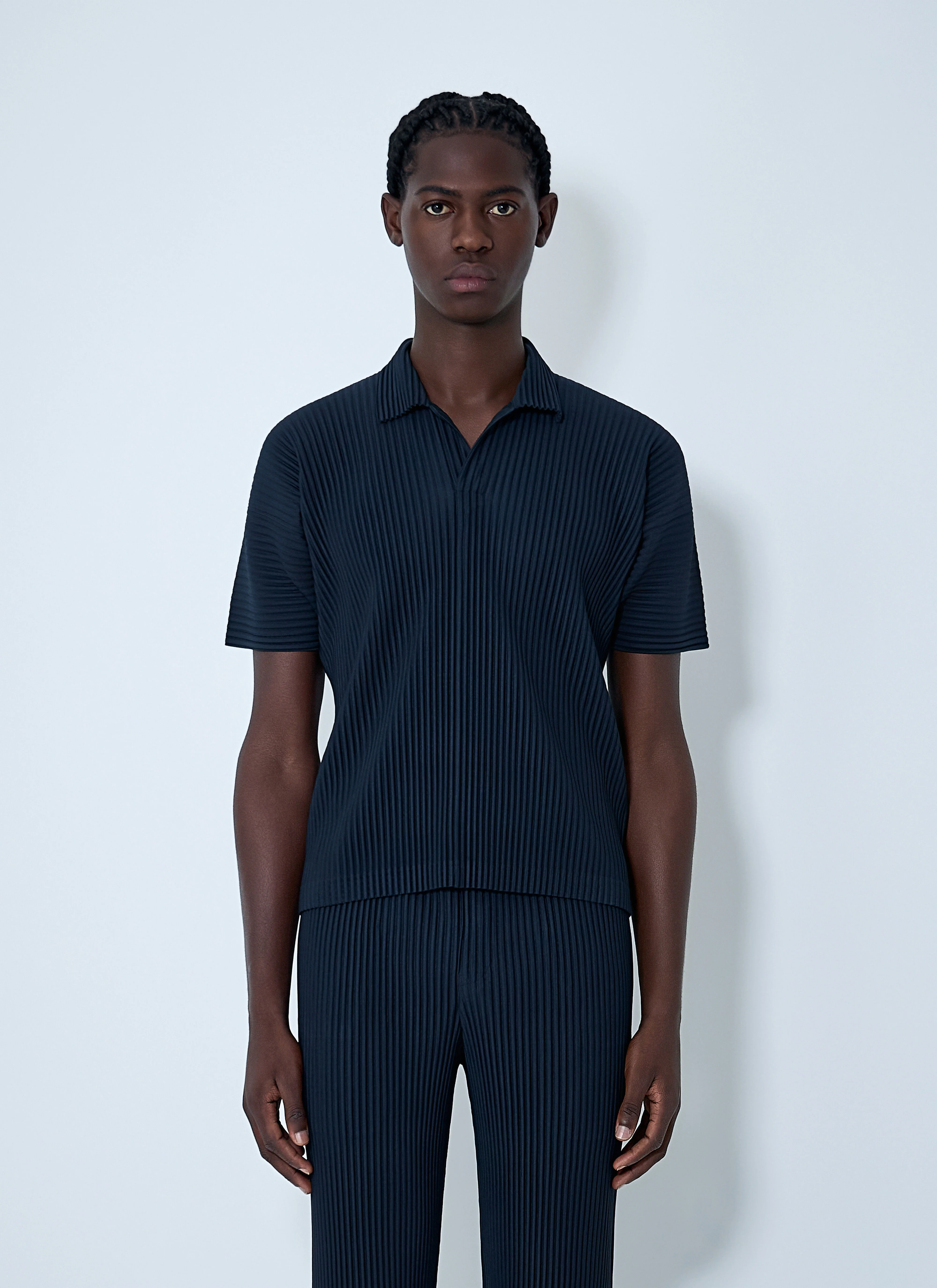 Pleated Polo Shirt - 1