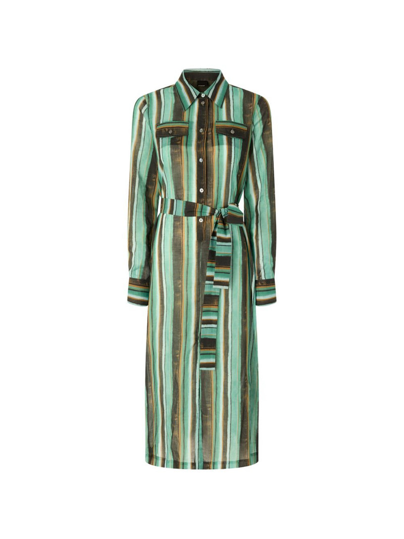 striped belted shirt midi dress 1