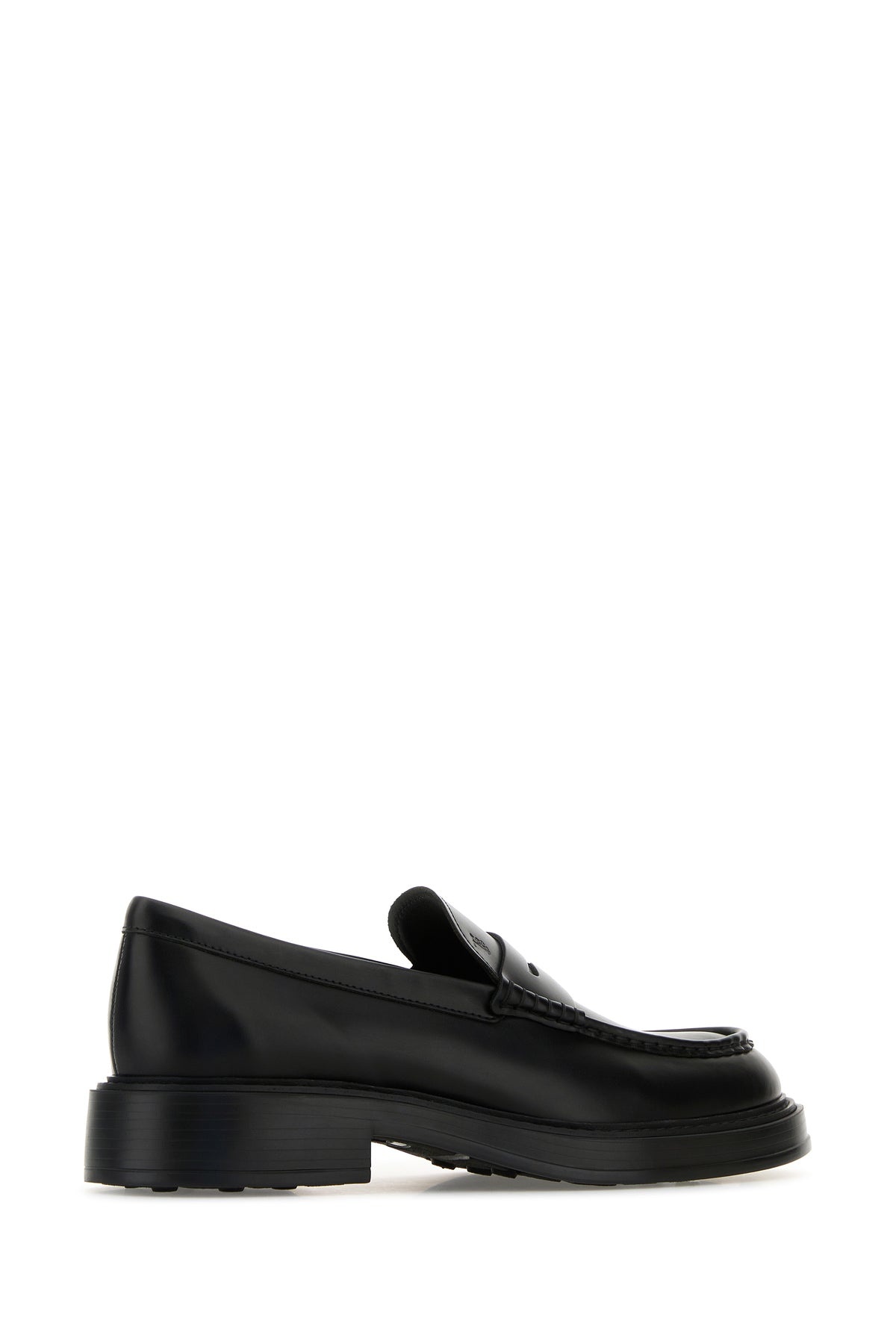 Black leather loafers - 3
