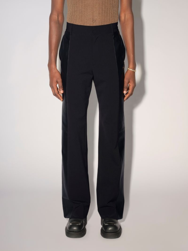MIX LEATHER REGULAR PANTS - 3