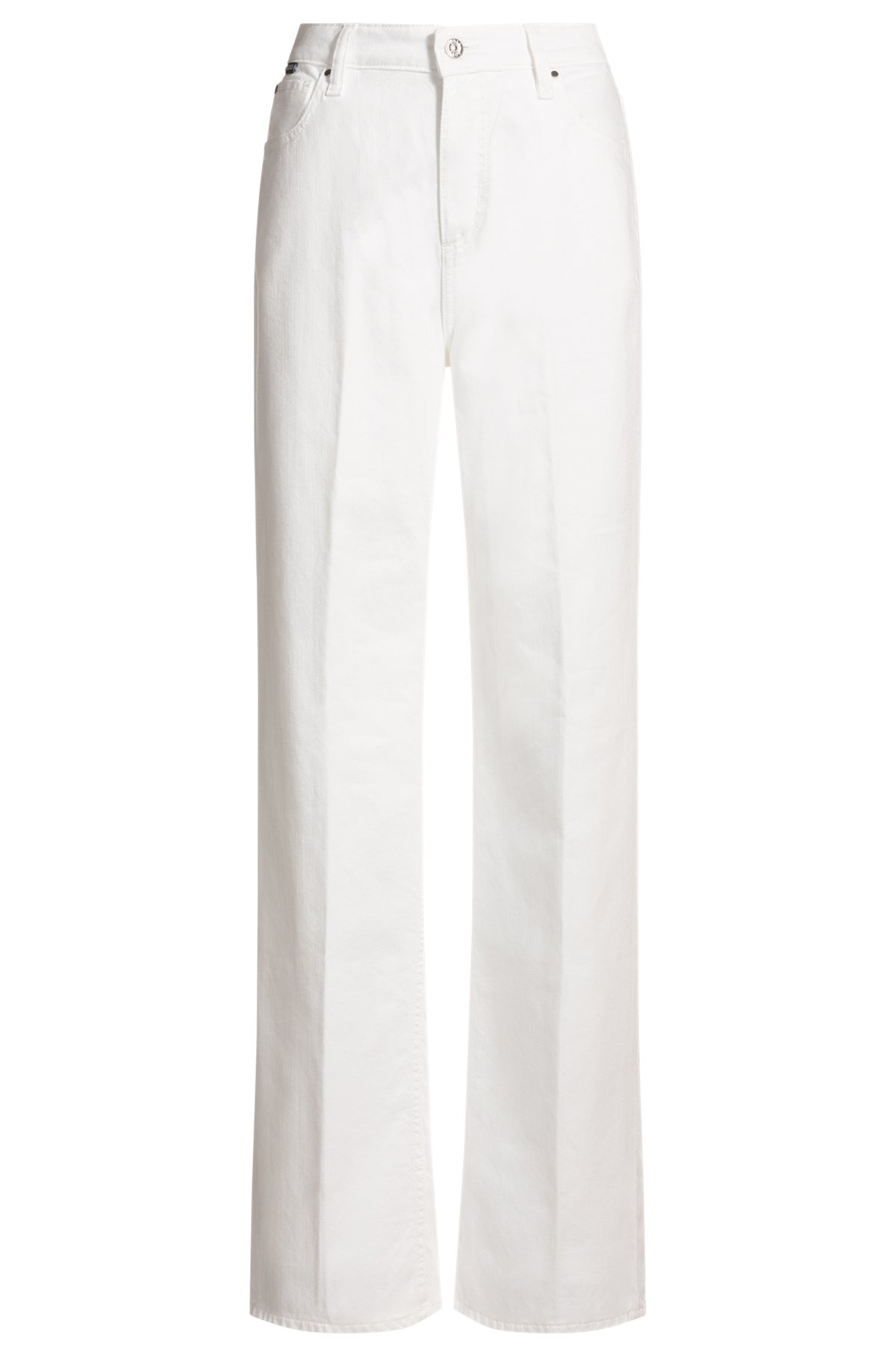 RELAXED-FIT JEANS IN WHITE EGYPTIAN-COTTON DENIM - 1