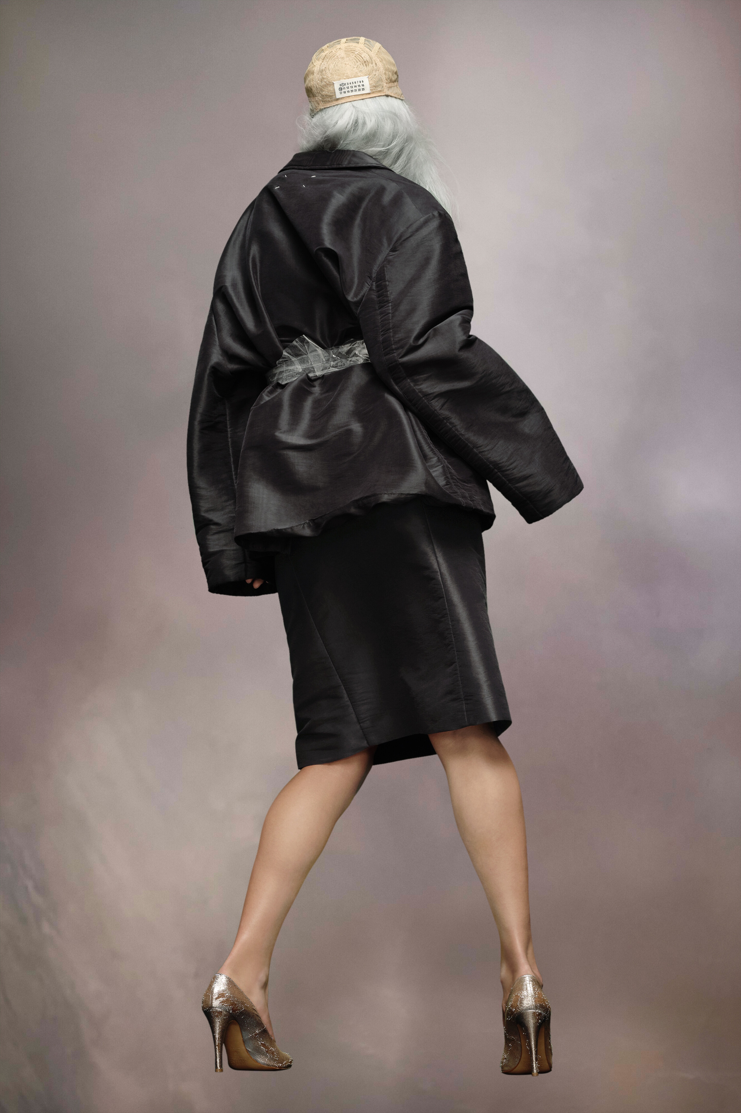 Silk poly moiré caban coat - 5