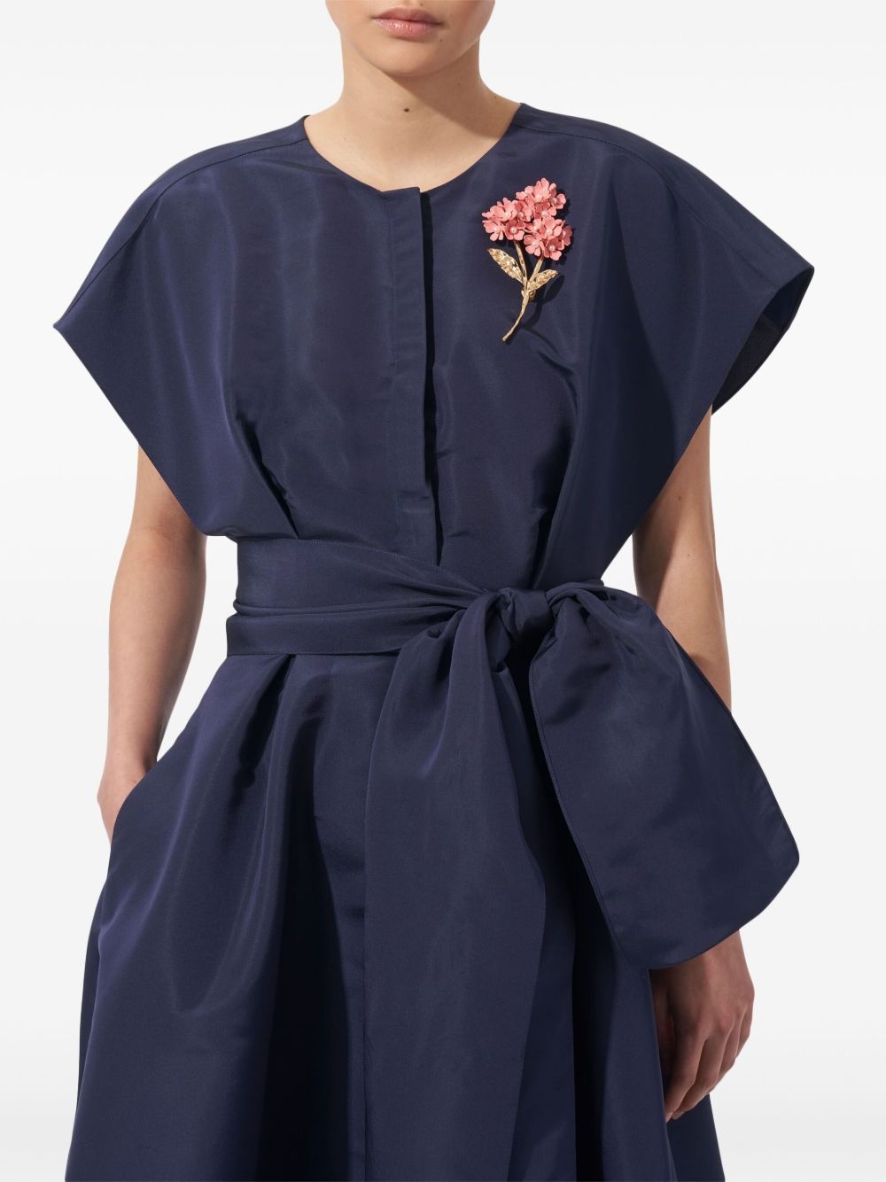 sash-belt silk maxi dress - 4